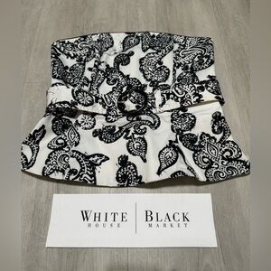 White House Black Market Bustier Belted Strapless Top - 4